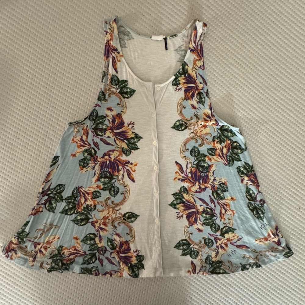 Anthropologie Akemi + Kin Floral Sleeveless Top